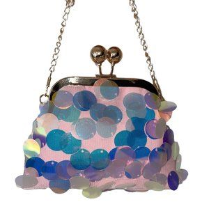 LOLA + THE BOYS Paillette Sequin Pink Clutch NWT